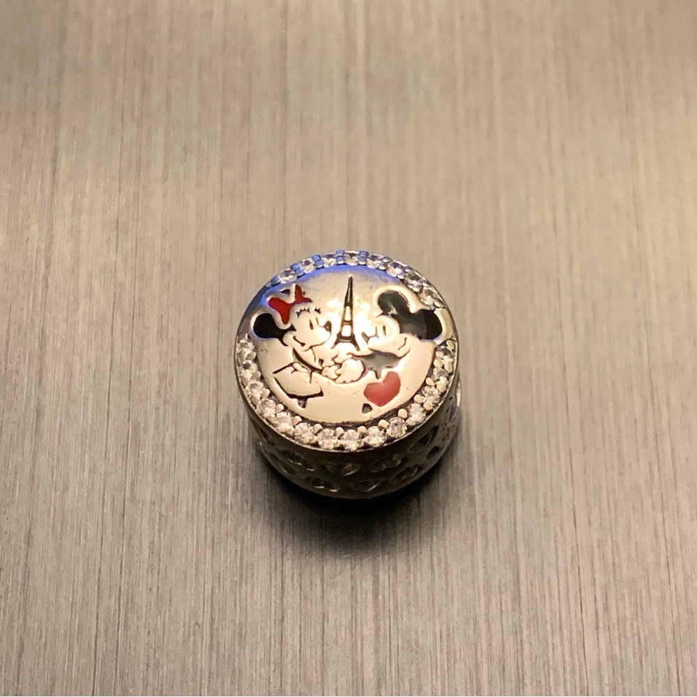 Authentic Pandora Disney Mickey Minnie Paris Eiffel Tower Charm